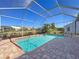 Beautiful private pool with a screened enclosure, offering a refreshing oasis in the backyard at 8523 Regal Ln, Hudson, FL 34667