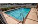 Rectangular pool with clear water and a ladder for easy access on a sunny day at 1034 Aladdin Rd, Spring Hill, FL 34609