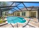 Screened-in pool area with cascading waterfall feature, surrounded by a spacious patio at 10540 Noddy Tern Rd, Weeki Wachee, FL 34613