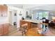 Open kitchen and dining area with an easy flow for entertaining guests at 1082 Nodding Shade Dr, Brooksville, FL 34604