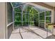 Screened in lanai features a covered outdoor living space with views of lush greenery at 1171 Dartford Dr, Tarpon Springs, FL 34688