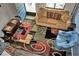 Bright living room with a comfortable sofa, accent chair, and colorful patterned rug at 1881 Mazo Mnr # I-6, Lutz, FL 33558
