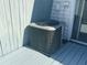 Outdoor air conditioning unit sitting on a wooden deck at 2729 Penzance St, Palm Harbor, FL 34684