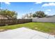 Backyard with a concrete patio and fenced in yard at 3141 Loomis Dr, New Port Richey, FL 34655
