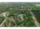 Aerial view of a property surrounded by dense trees, showcasing the home's secluded location at 3355 La Vista St, Brooksville, FL 34604