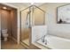 Bathroom showcasing the bathtub, separate shower, and toilet area at 3555 Bracknell Ct, Land O Lakes, FL 34638
