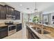 Modern kitchen with stainless steel appliances, granite countertops, and ample natural light at 3555 Bracknell Ct, Land O Lakes, FL 34638