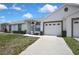 Single-story home featuring well-kept landscaping, a driveway, and a two-car garage at 4030 Casa Del Sol Way, New Port Richey, FL 34655