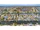 Beautiful aerial view of waterfront homes and canals, showcasing docks and boats along the water at 5106 Blue Heron Dr, New Port Richey, FL 34652