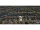 Wide angle aerial view of a sprawling waterfront community with numerous canals and boat docks at 5106 Blue Heron Dr, New Port Richey, FL 34652