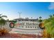 Exterior view of the Gulf Harbors Civic Center, adorned with holiday decorations and landscaping at 5106 Blue Heron Dr, New Port Richey, FL 34652