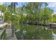 Picturesque waterfront view featuring boat docks, lush trees, and serene waters, perfect for enjoying nature at 7252 Coventry Ct, Weeki Wachee, FL 34607