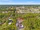 Aerial view showcasing the home's location within a community, with mature tree buffers at 9078 Birmingham Ave, Weeki Wachee, FL 34613