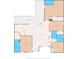 Simplified floor plan showcasing the home's layout including bedrooms, kitchen, living room, and porch at 9078 Birmingham Ave, Weeki Wachee, FL 34613