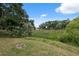 A sprawling green backyard with trees, ideal for outdoor enjoyment and recreation at 9104 Water Hazard Dr, Hudson, FL 34667