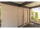 A clean and functional outdoor storage area with double doors, perfect for storing outdoor equipment at 9970 Eagles Point Cir # 3, Port Richey, FL 34668