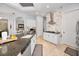 Open kitchen featuring a spacious island, stainless appliances, and modern finishes at 1033 Tuscany Dr, Trinity, FL 34655