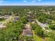Aerial view of neighborhood showcasing lush greenery and well-maintained homes in a serene setting at 13469 Pia Ct, Spring Hill, FL 34609