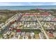 Aerial view showcasing waterfront property and waterway access to the bay with a clear path at 15535 Allmand Dr, Hudson, FL 34667