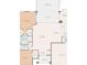 Detailed floorplan showcasing the layout of the bedrooms, bathrooms, living areas, and garage at 18441 Whitacre Cir, Hudson, FL 34667