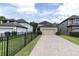 Charming home with a paved driveway leading to a two-car garage, enhanced by meticulous landscaping and a secure fence at 3057 Riders Pass, Odessa, FL 33556