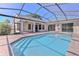Relaxing screened-in pool area with brick pavers and a covered lanai at 4044 Chesterfield Dr, Spring Hill, FL 34609