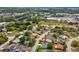 An aerial view of the property in a residential neighborhood with tree-lined streets at 4315 Oakland Dr, New Port Richey, FL 34653