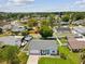 Beautiful home boasts a well-kept lawn, a freshly painted exterior and a welcoming blue front door at 4315 Oakland Dr, New Port Richey, FL 34653