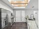 Modern kitchen with stainless steel appliances and a skylight for natural light at 4315 Oakland Dr, New Port Richey, FL 34653
