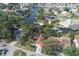 Aerial shot of the property showcasing its location on a canal in a waterfront community at 4328 Marine Pkwy, New Port Richey, FL 34652