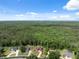 Beautiful aerial view of residential homes surrounded by dense green tree forest at 4469 Lake In The Woods Dr, Spring Hill, FL 34607