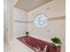 Bathroom featuring a mauve colored jacuzzi tub, tile backsplash, and decorative stain glass window at 4469 Lake In The Woods Dr, Spring Hill, FL 34607