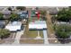 Aerial view of the property highlighting its location within a residential neighborhood at 5031 Essex Ln, Spring Hill, FL 34606