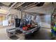 Spacious garage with storage for water sports equipment and vehicles, perfect for waterfront living at 6622 Seaview Blvd, Hudson, FL 34667