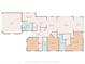 Detailed floor plan showing layout of bedrooms, bathrooms, living areas and garage dimensions at 9237 Penelope Dr, Weeki Wachee, FL 34613