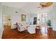 Inviting living room with vaulted ceilings and ample seating at 9652 Oakwood Hills Ct, New Port Richey, FL 34655