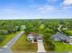 Aerial view of a single-Gathering home nestled among lush green trees at 12331 Fulmar Rd, Weeki Wachee, FL 34614