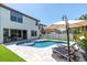 Inviting backyard features a refreshing pool, patio, and outdoor seating at 12889 Burns Dr, Odessa, FL 33556
