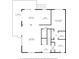 First floor plan featuring an open layout with deck, dining, kitchen, living room, bedroom and bath at 13810 Celida Ave, Hudson, FL 34667