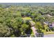 Areal shot of home featuring a screened in pool surrounded by mature trees offering peace and privacy at 18502 Winding Oaks Blvd, Hudson, FL 34667