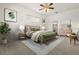 Serene bedroom retreat with natural light, complemented by soft textures and decor for a tranquil atmosphere at 22118 Yachtclub Ter, Land O Lakes, FL 34639