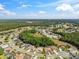 An aerial shot displaying homes nestled amongst lush greenery, exuding curb appeal with meticulously maintained landscaping at 4080 Gevalia Dr, Brooksville, FL 34604