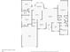 Floor plan showing the layout of the home, including living spaces, bedrooms, and garage at 4080 Gevalia Dr, Brooksville, FL 34604