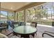 Relaxing screened patio with comfortable seating and views of the lush greenery at 4910 Southern Valley Loop, Brooksville, FL 34601