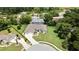 Spacious single-story home in a quiet cul-de-sac features a manicured lawn and mature trees at 7495 Birdland Cres, Spring Hill, FL 34607