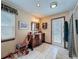Full bathroom featuring wood vanity, walk-in shower, and tile flooring at 75 N Canal Dr, Palm Harbor, FL 34684