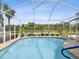 Inviting screened-in pool area perfect for relaxation and entertainment, surrounded by lush greenery at 8137 Morning View Dr, Hudson, FL 34667