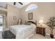 Cozy bedroom featuring a comfortable bed, natural light, and classic furnishings for a relaxing retreat at 8514 Ashbury Dr, Hudson, FL 34667