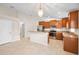 Kitchen with stainless steel appliances, granite countertops, and a breakfast bar at 10106 Tolman Dr, Hudson, FL 34667