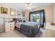 Cozy bedroom with a large window, carpet, and a calm aesthetic at 1420 Winding Willow Dr, Trinity, FL 34655